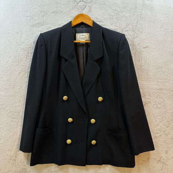 Cortland Collections Jackets & Blazers - Vintage Cortland Made in Japan Women’s 8 Black 100% Pure Wool Blazer Jacket Coat